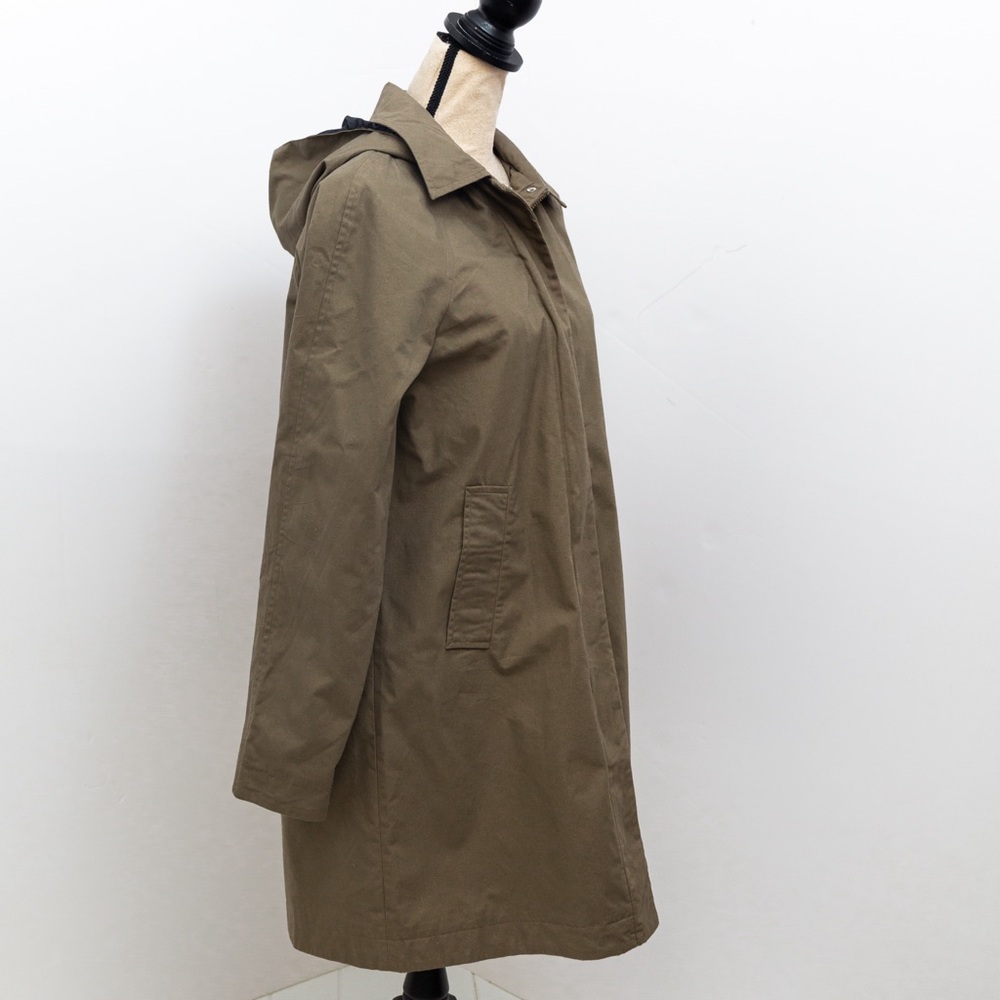 Olive rain jacket water resistant trench coat olive Kathy Ireland M - Picture 4 of 16